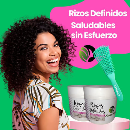 Mantequilla Capilar para Rizos Definidos y Sin Frizz | + Cepillo GRATIS |