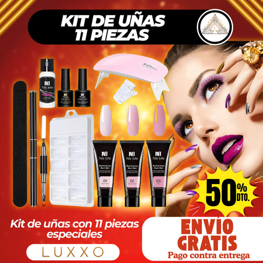 Kit Profesional de Uñas PoliGel: Uñas Perfecta en Casa con Acabado de Salón + ¡REGALO GRATIS!